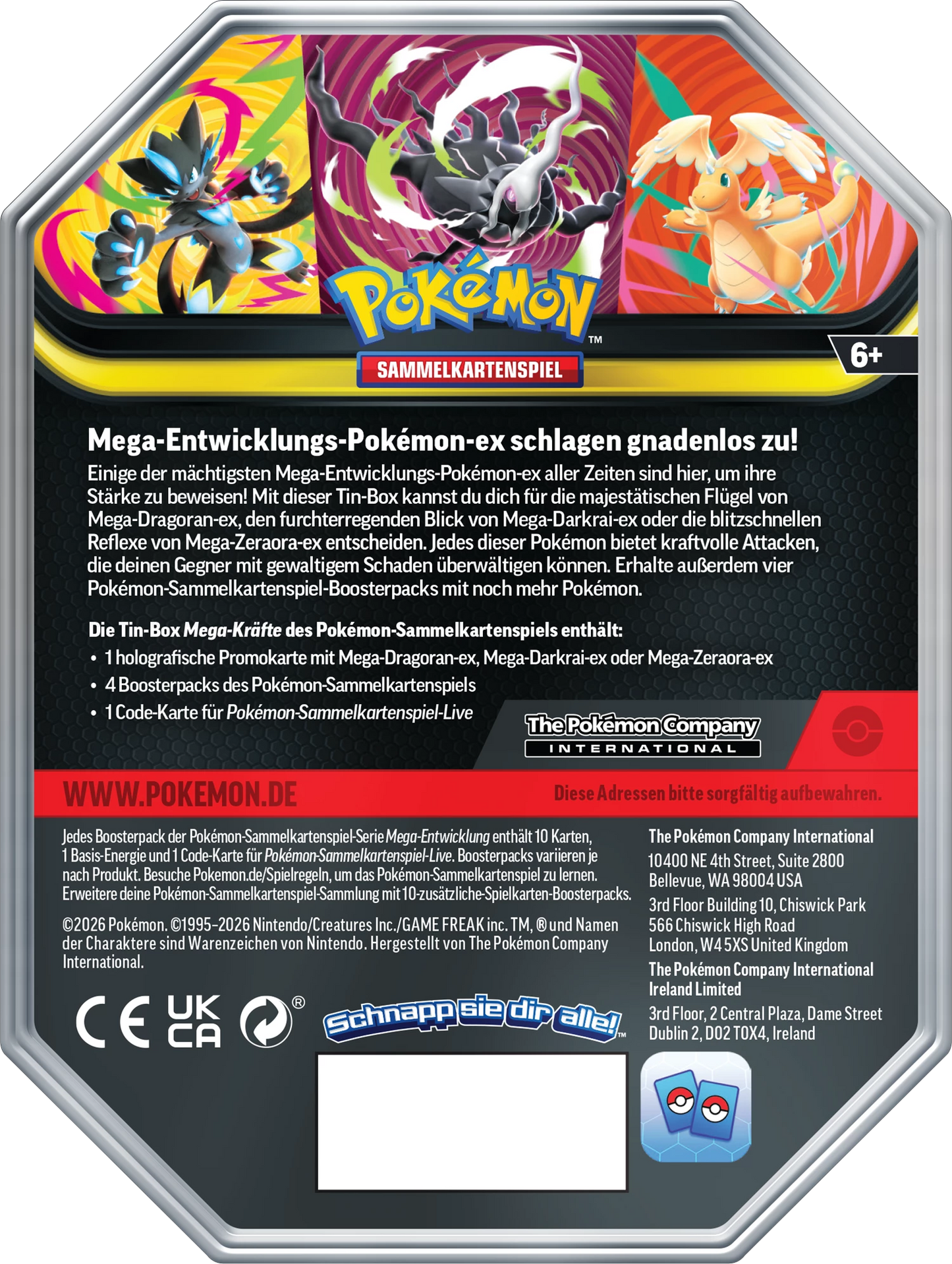 Pokémon Mega Forces ex Tin