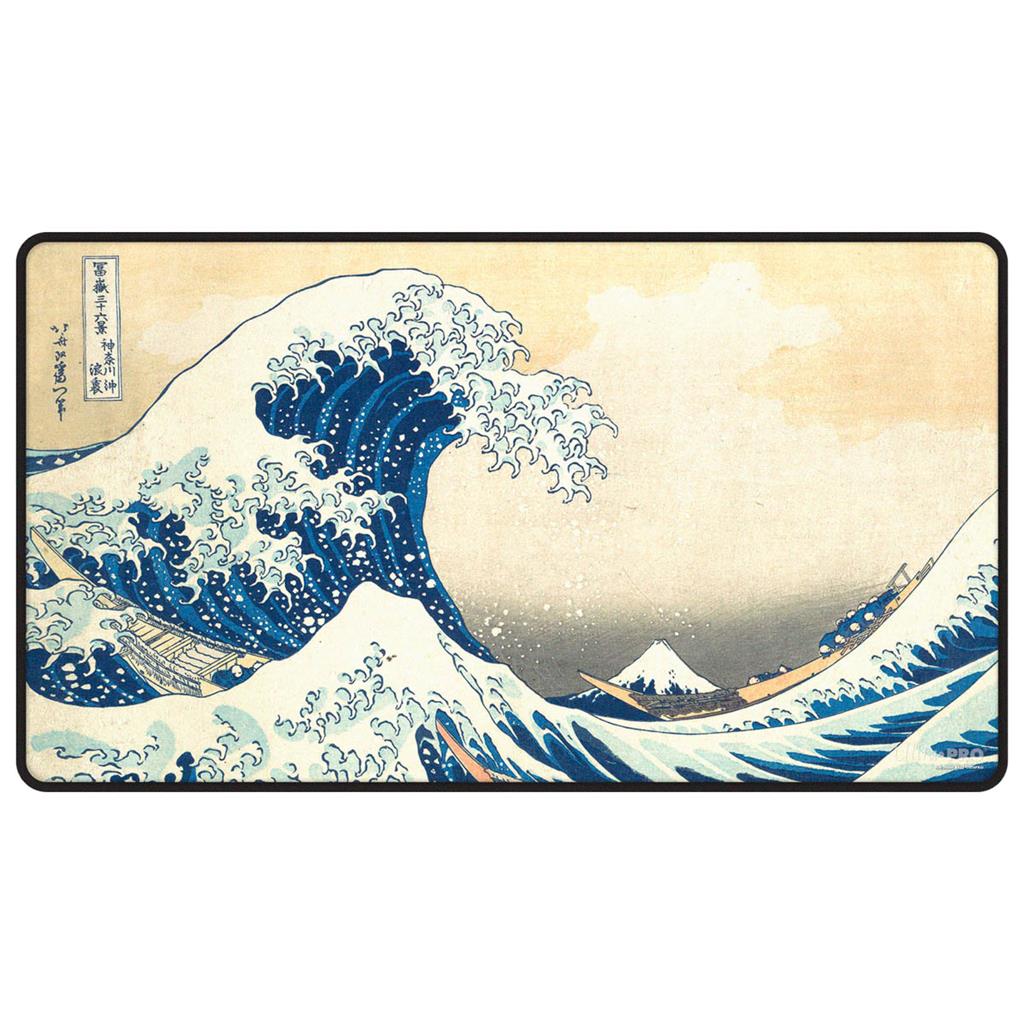 UltraPro Die Große Welle vor Kanagawa Schwarz genähte Spielmatte
