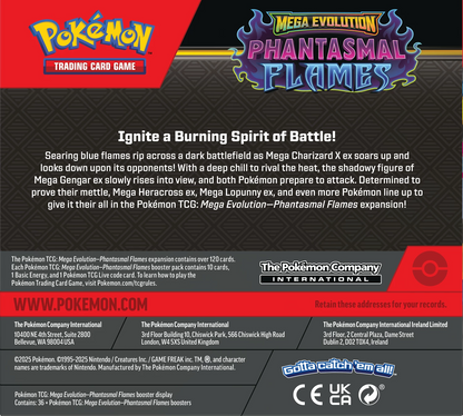 Pokémon Mega Evolutions Phantasmal Flames Display Box (M02)