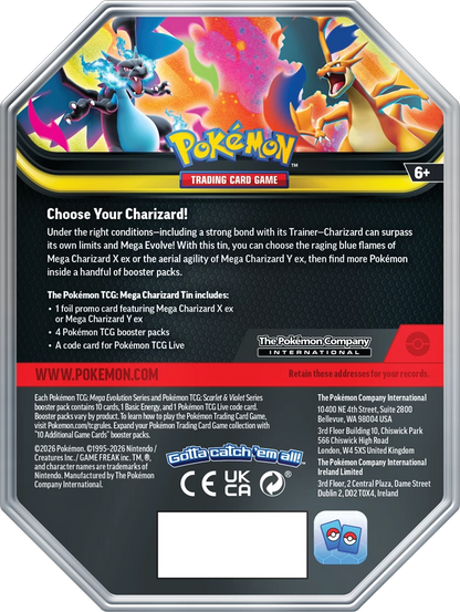 Pokémon Mega Charizard Spring 2026 Tin