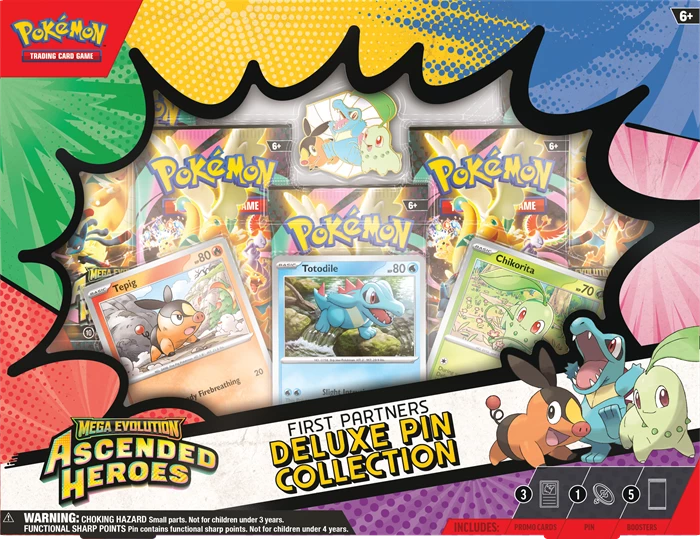 Pokémon Mega Evolution Ascended Heroes First Partners Deluxe Pin Collection (M2.5)