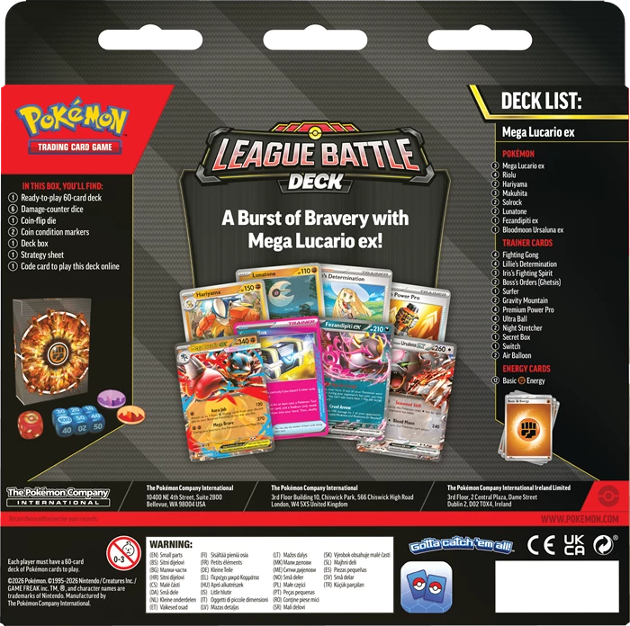 Pokémon Mega-Lucario-Ex-Liga-Kampfdeck