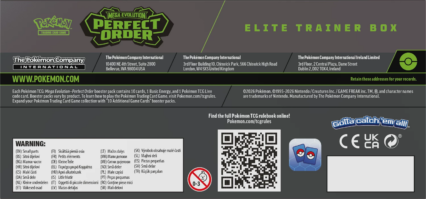 Pokémon Mega Evolutions Perfect Order Elite Trainer Box (M03)