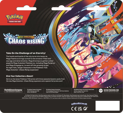 Pokémon Mega Evolutions Chaos Rising Three Pack Blister (ME04)