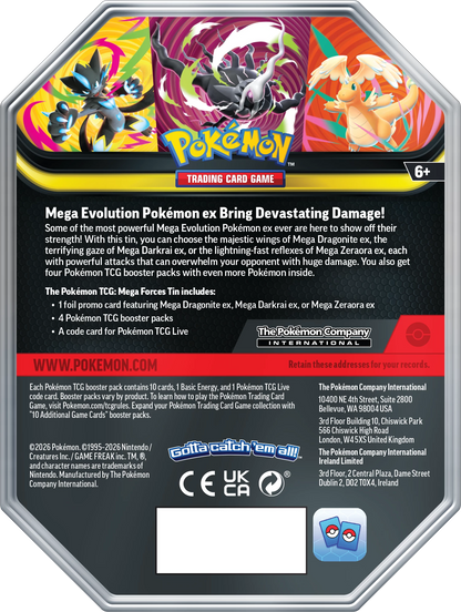 Pokémon Mega Forces ex Tin