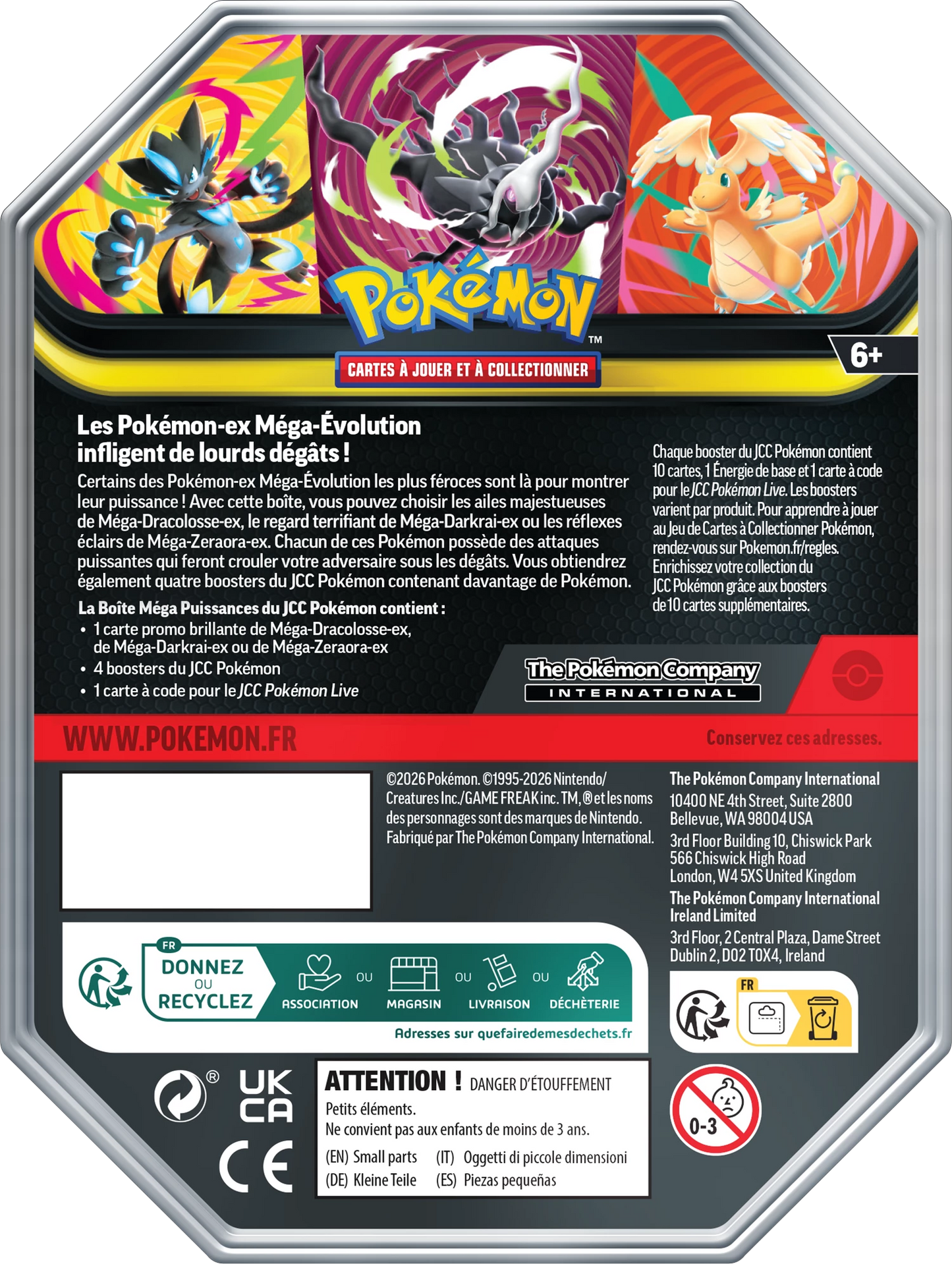 Pokémon Mega Forces ex Tin