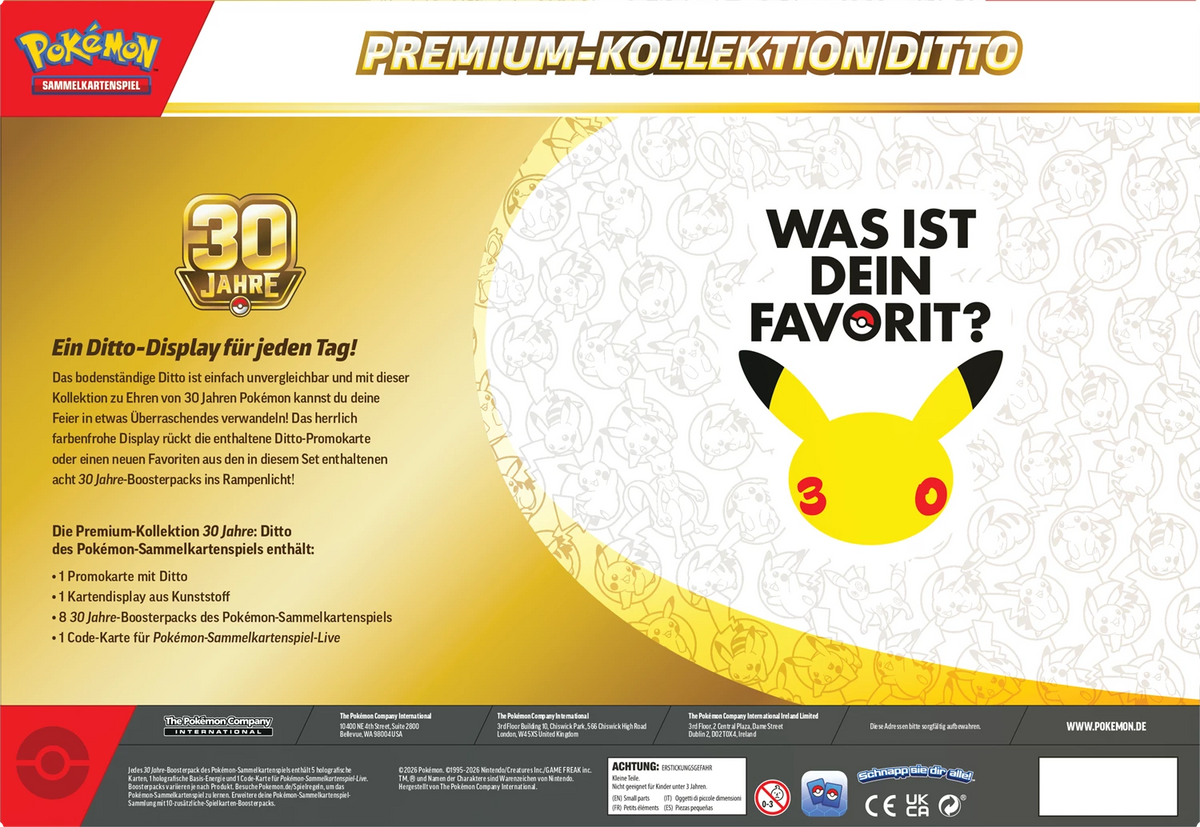 Pokémon 30th Celebration Ditto Premium Collection