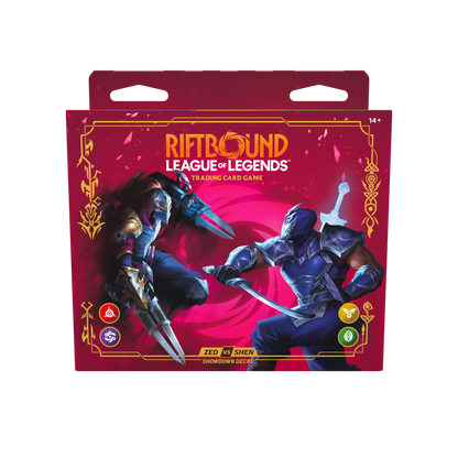 Riftbound League of Legends Vendetta Champion Deck Showdown: Zed vs Shen Display