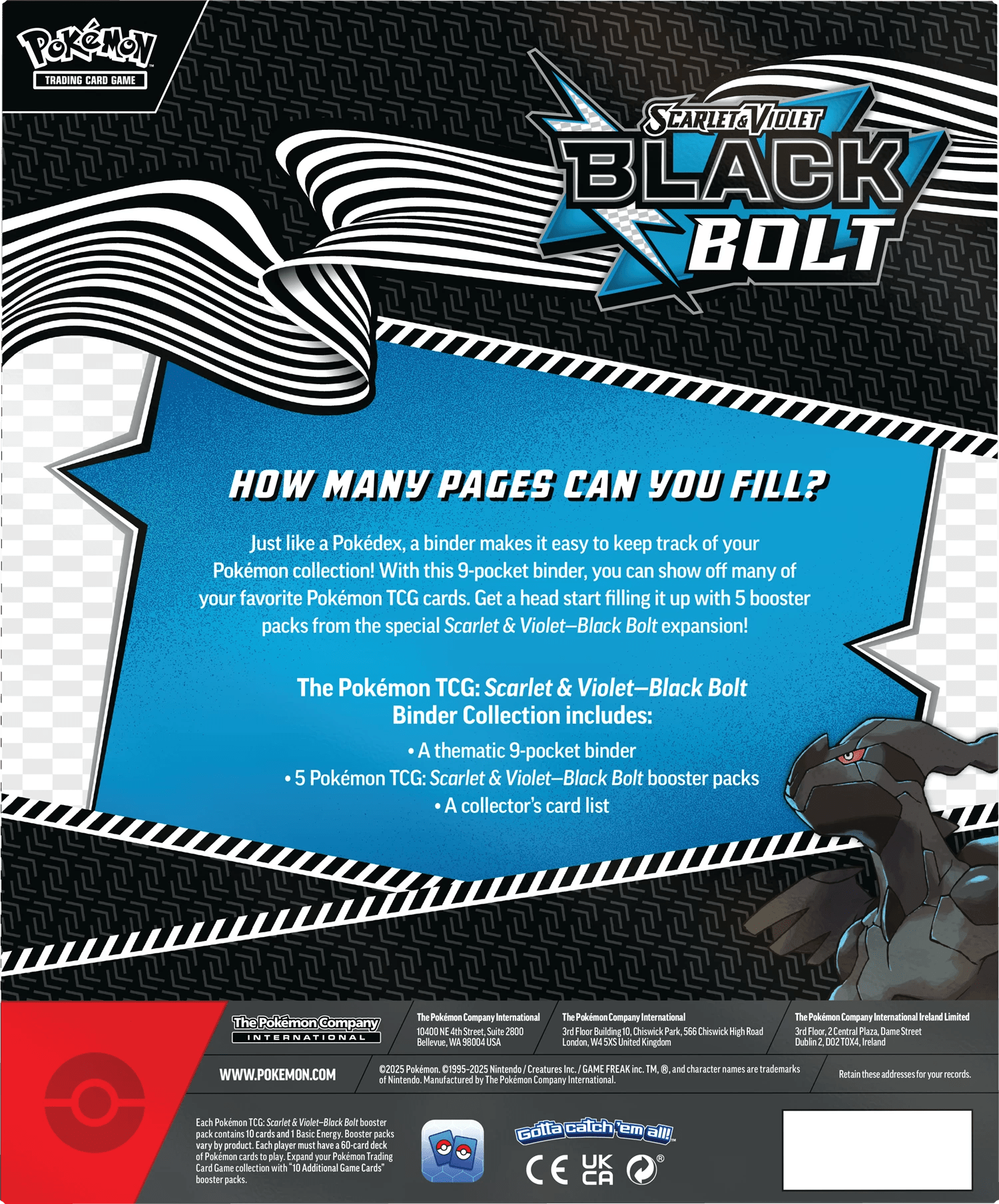 Pokémon Black Bolt Pocket Portfolio Collection