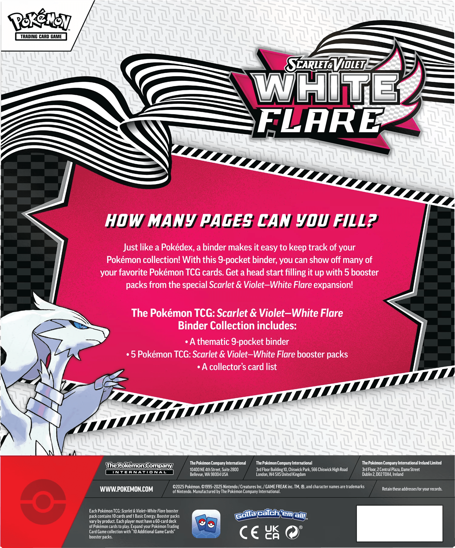 Pokémon White Flare Pocket Portfolio Collection (SV10.5)