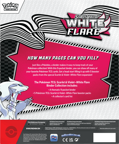 Pokémon White Flare Pocket Portfolio Collection (SV10.5)